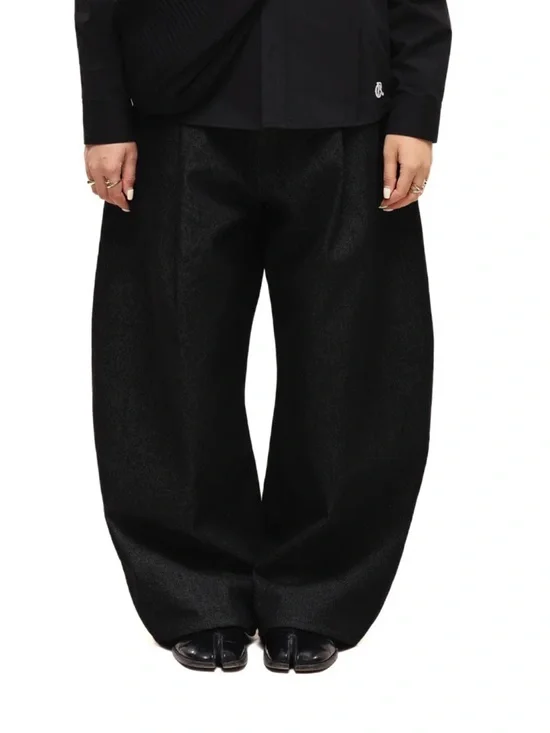 Black Wide-Leg Baggy Jeans - Picture 1 of 5